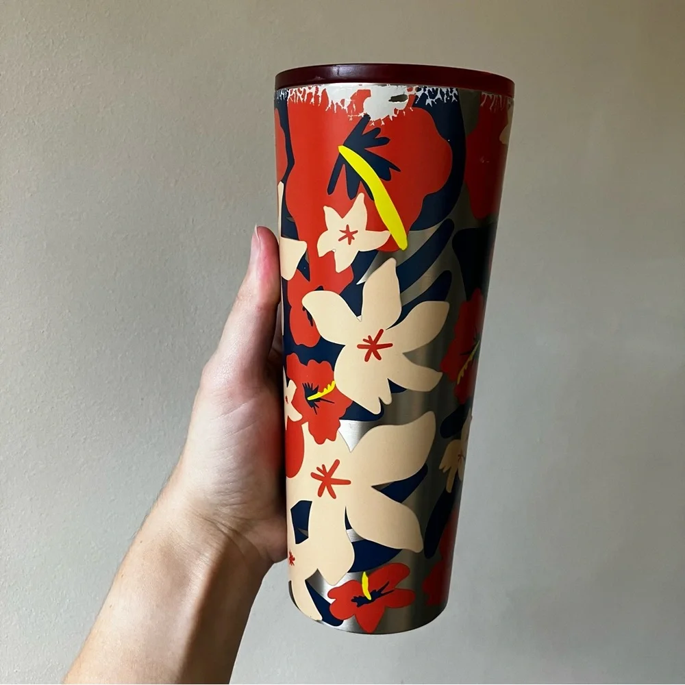 Starbucks | Tropical Hibiscus 2020 24Oz Venti Stainless Steel Cold Tumbler